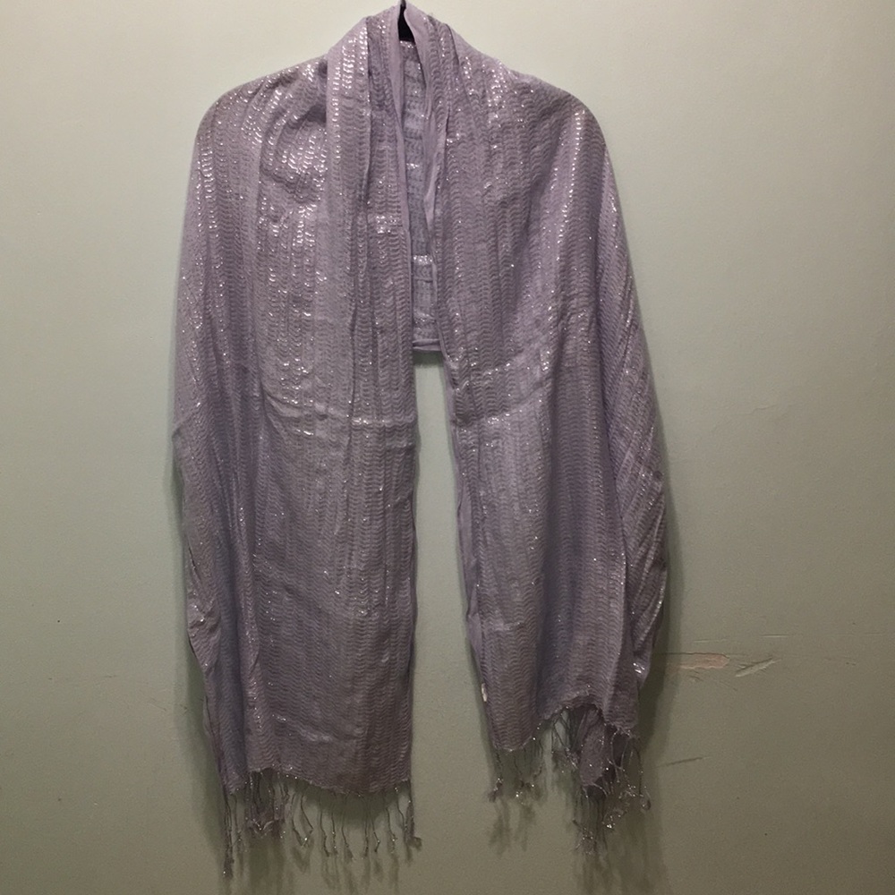 Silver Metalic Scarf